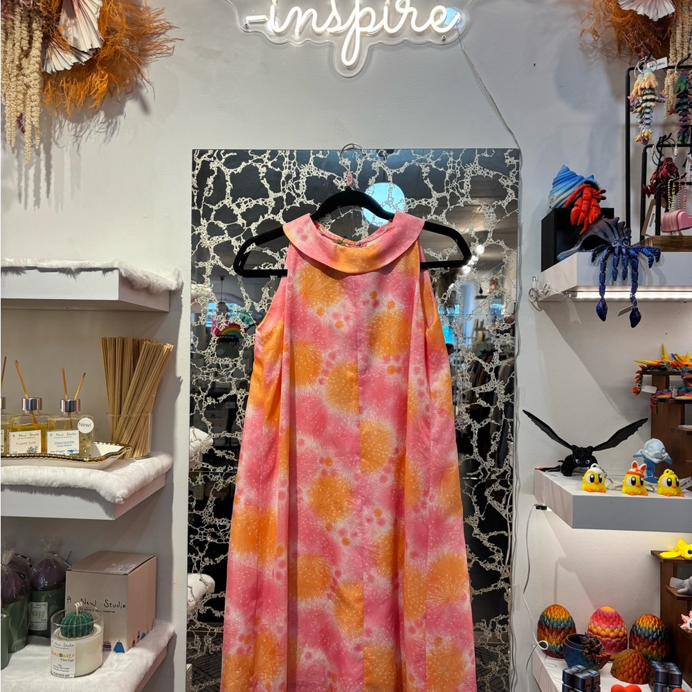 Pink and Orange Vintage Women’s  Dress